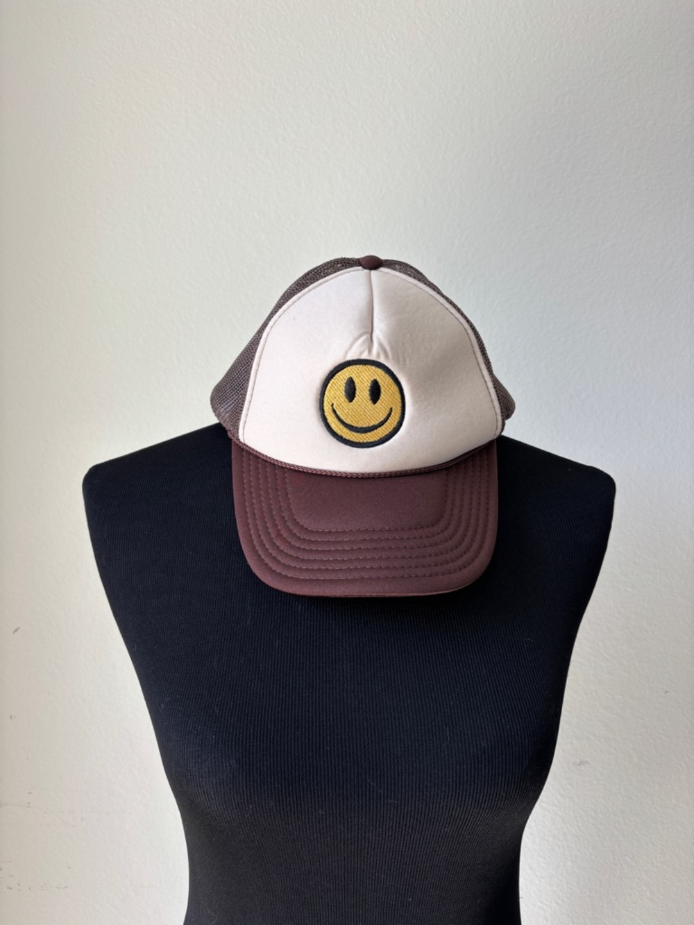 OTTO Brown & Cream Smiley Trucker Hat